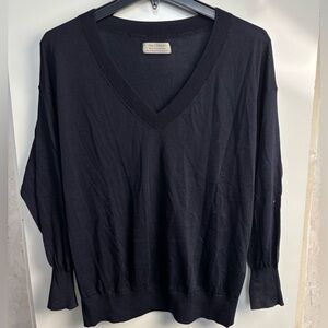 Falconeri womens silk blend Blue V-Neck Sweater